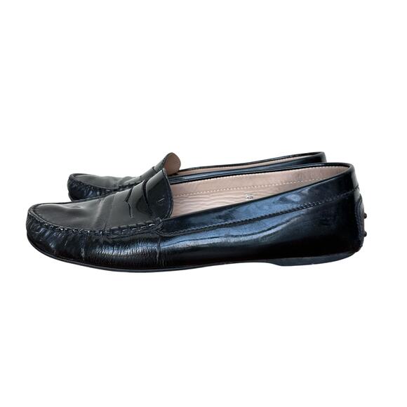 Tod’s Black Patent Leather Loafers - Size 39.5 (9.5 US) - Picture 1 of 10